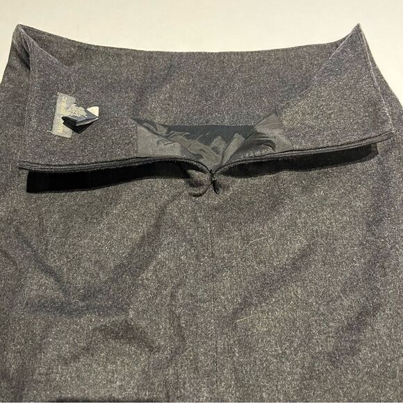 Banana Republic Stretch Skirt Gray Size 2 Wool Blend Pencil Midi - Picture 3 of 5